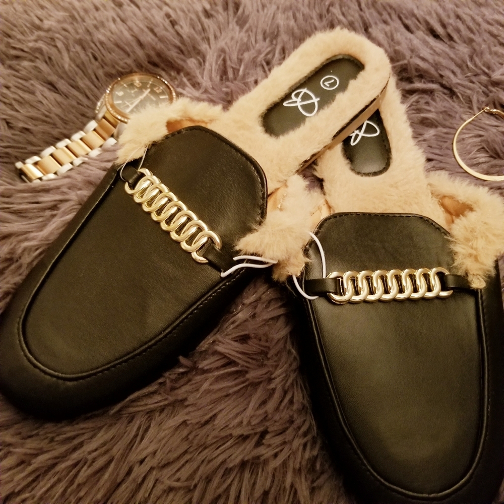 FAUX FUR MULE